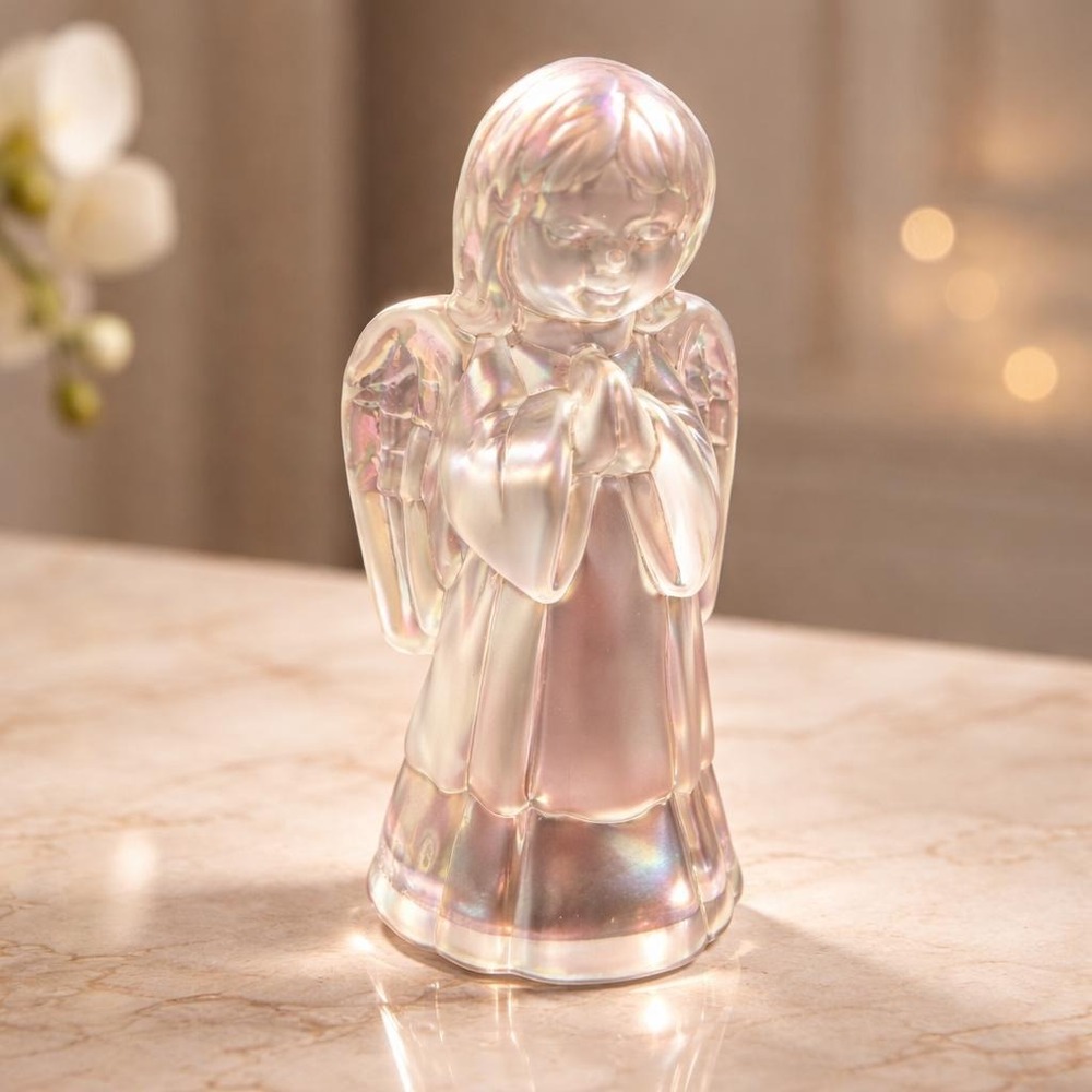 Vintage Fenton Iridescent Glass Angel